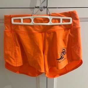 lululemon athletica Vibrant Orange Athletic Shorts